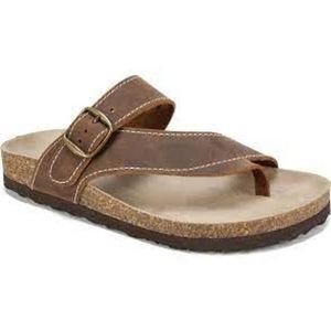 White Mountain Carly Women's Footbed sandal, slide, brown 11